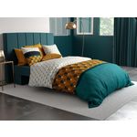 ATELIER DU COTON Parure housse de couette 100% coton 57fils , madra. Coloris disponibles : Jaune