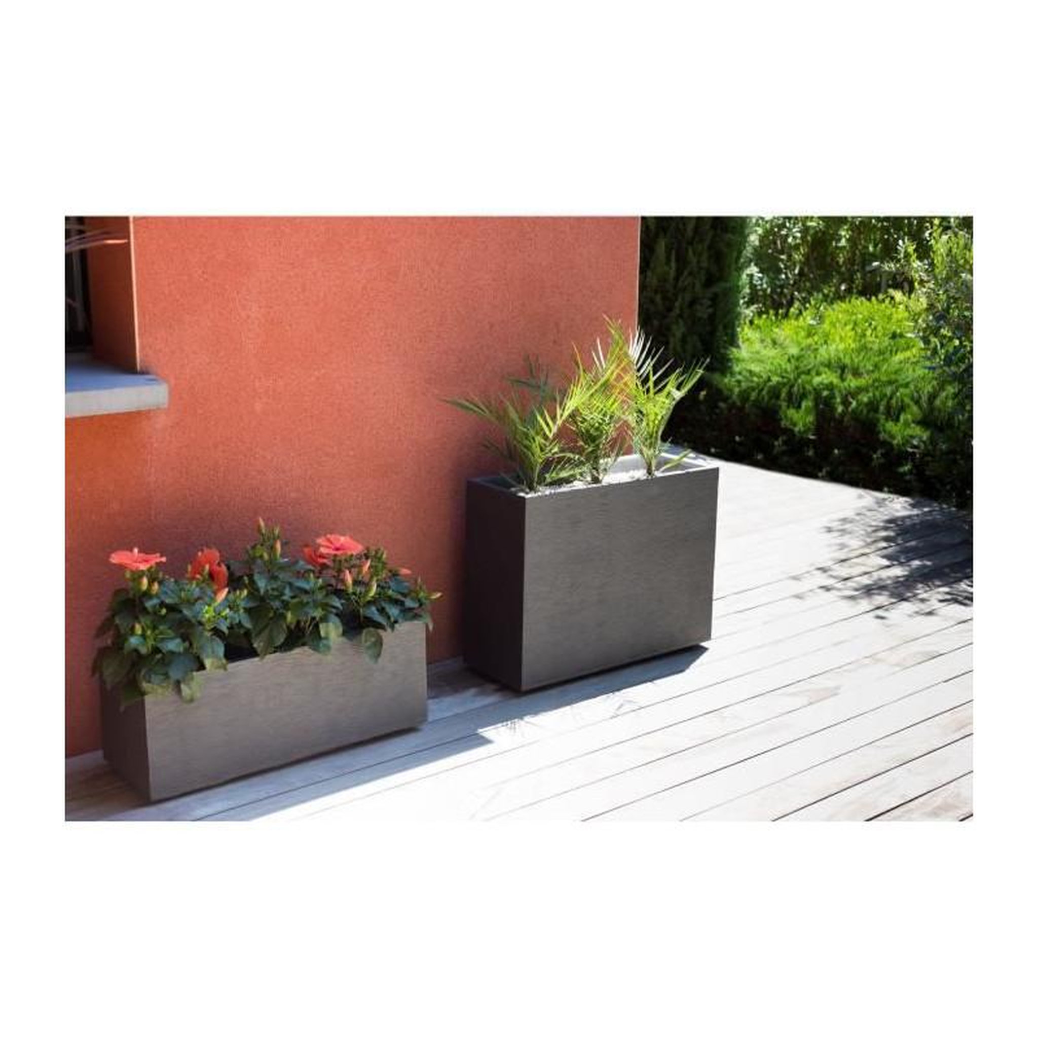 Voir la diapositive 5 : Eda Jardinière rectangulaire graphit - 78,5 x 29,5 x 60 cm - 46 l - gris anthracite - eda