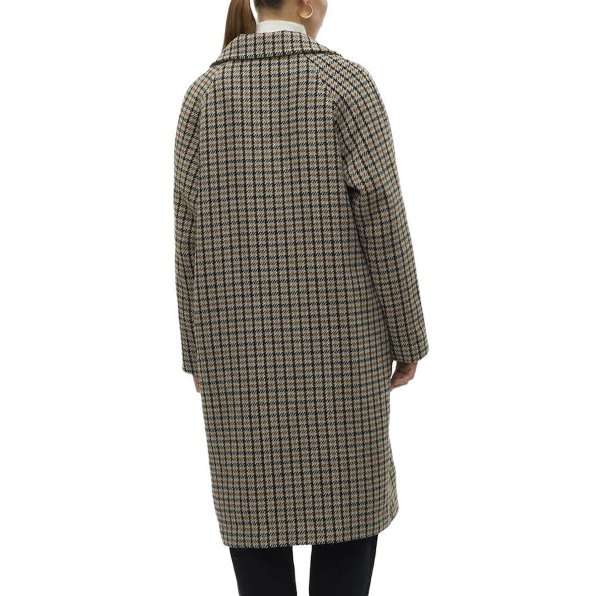 Vero Moda Manteau Beige à Carreaux Femme Vero Moda Hannah