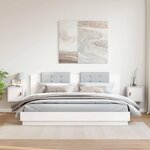 VIDAXL Armoires murales 2 pcs Blanc 31,5x30x30 cm Bois de pin massif