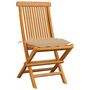 Voir la diapositive 2 : VIDAXL Chaises de jardin et coussins beige lot de 4 Bois teck massif
