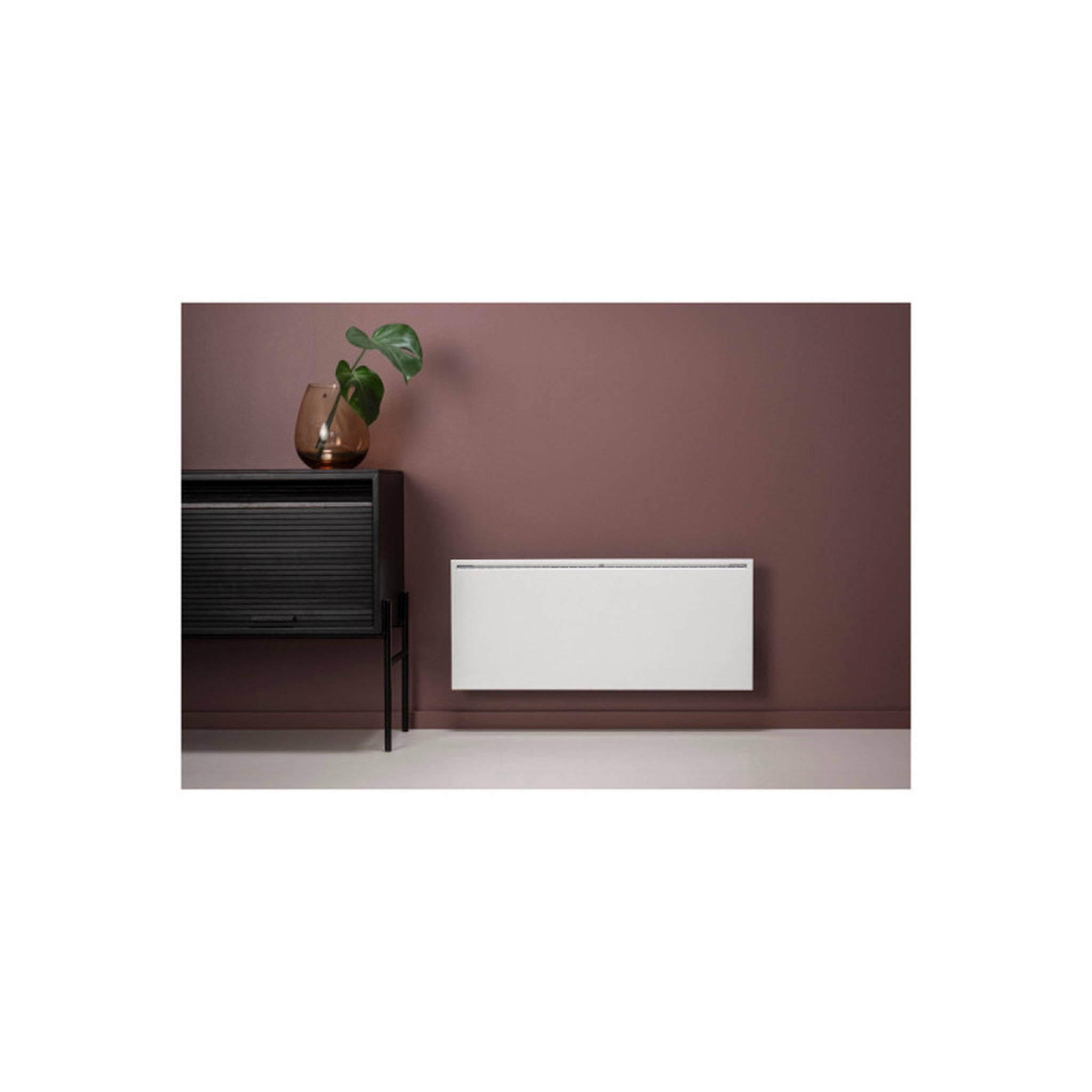 Voir la diapositive 3 :  Radiateur électrique ADAX Connecté - Blanc - 800 W - 750x330x91mm - Famn H 08 KWT