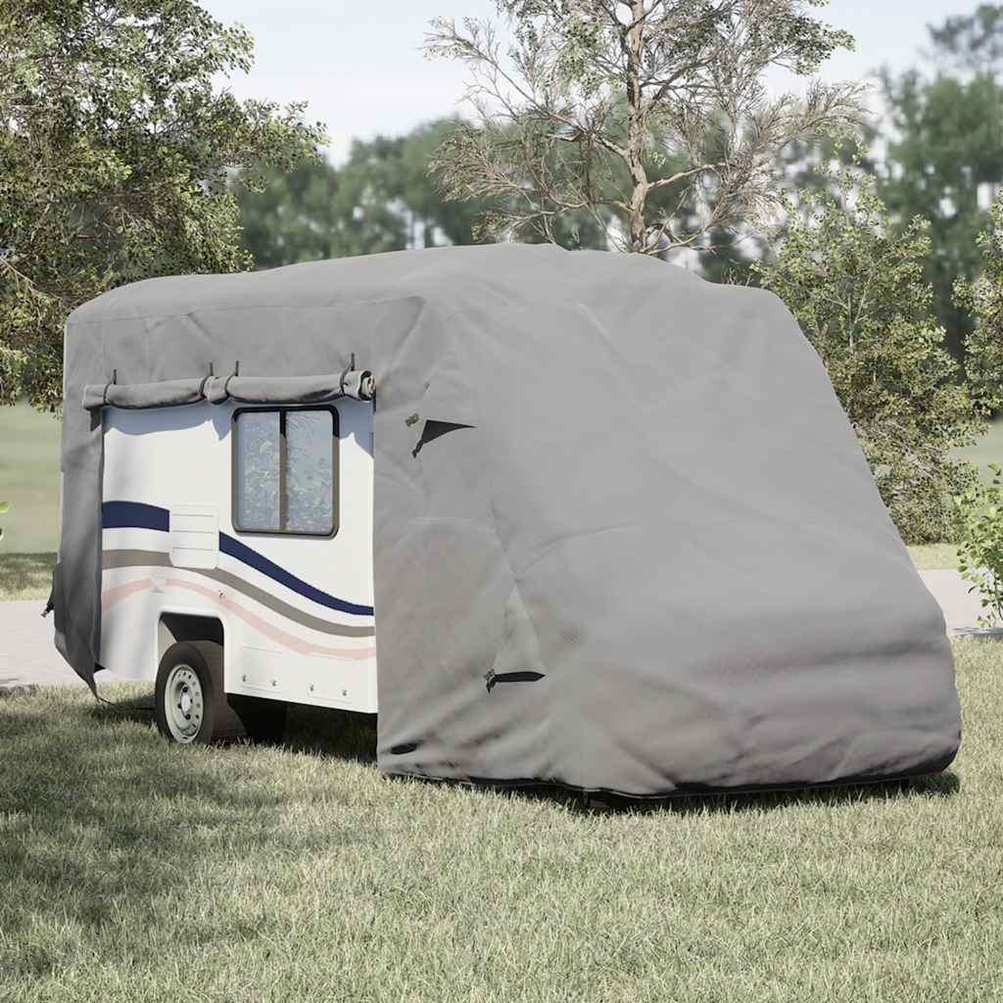 VIDAXL Housses de camping-car gris 610x235x275 cm tissu non tisse