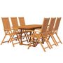 Voir la diapositive 3 : VIDAXL Ensemble a manger de jardin 7 pcs Bois d'acacia massif