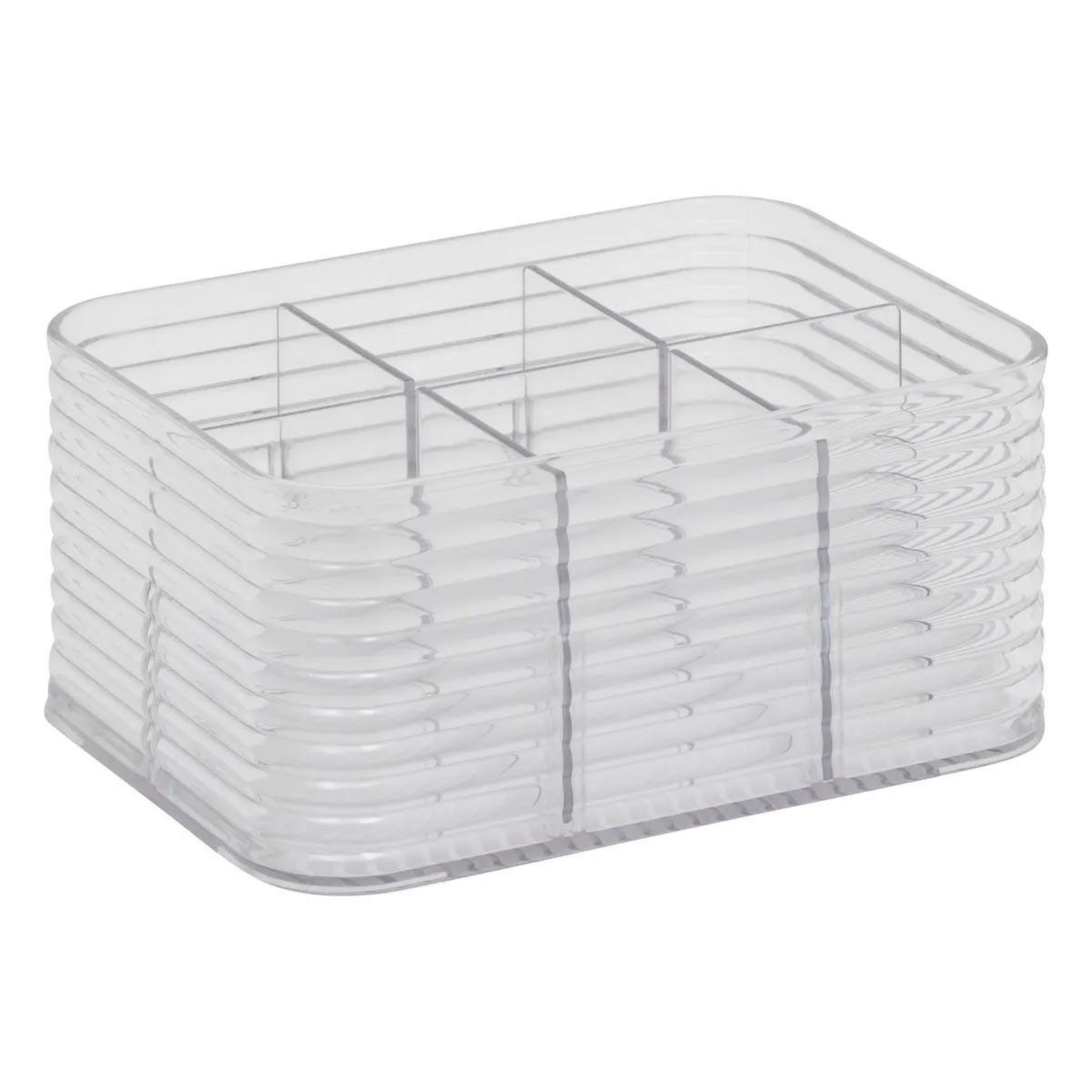 Voir la diapositive 2 : FIVE Boîte organiseur 6 compartiments  plastor  15cm transparent