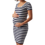 MAMALICIOUS Robe de Grossesse Marine/he Femme Mamalicious 20017376. Coloris disponibles : Blanc