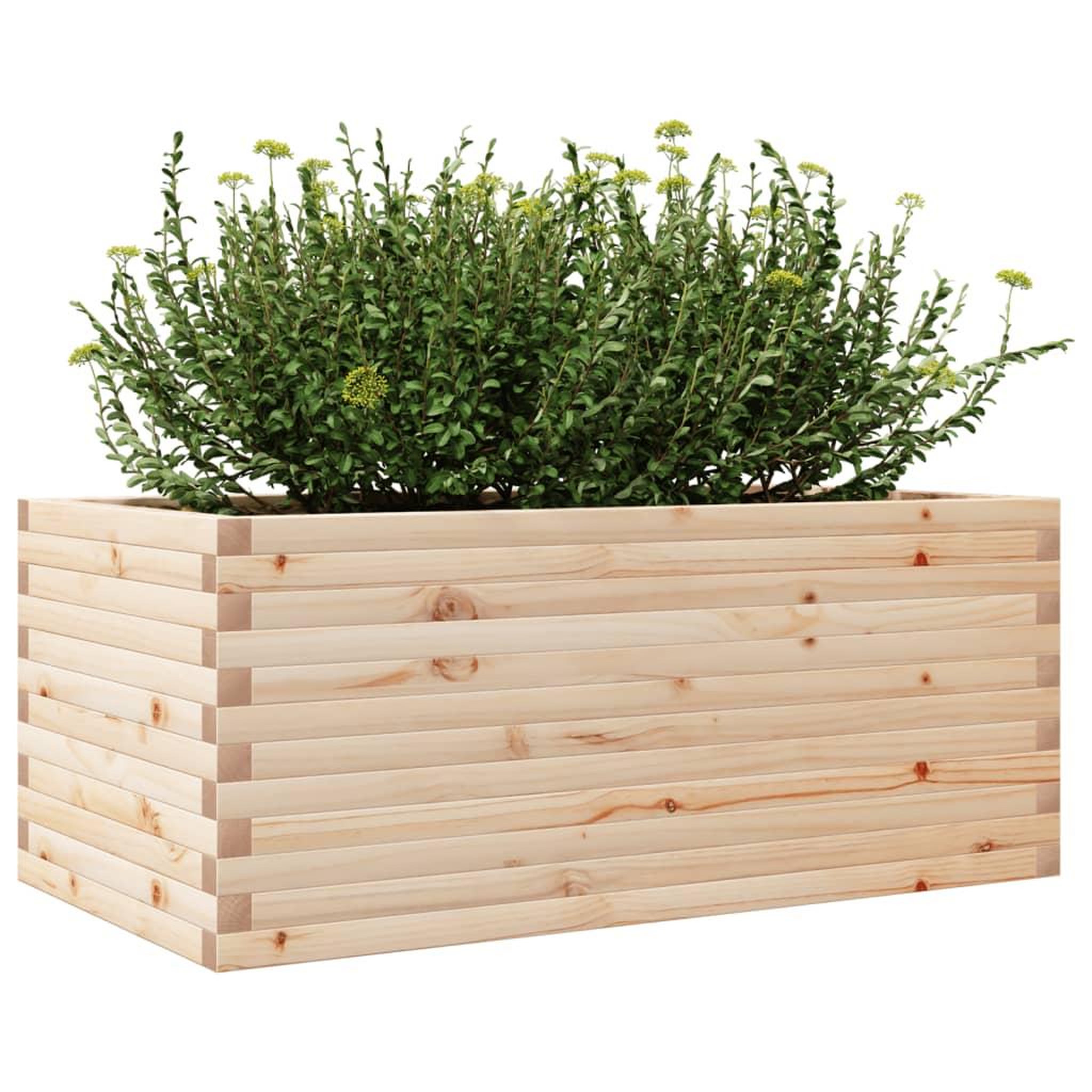 Voir la diapositive 4 : VIDAXL Jardiniere 110x60x45,5 cm bois de pin massif