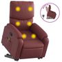 Voir la diapositive 2 : VIDAXL Fauteuil inclinable de massage Rouge bordeaux Similicuir
