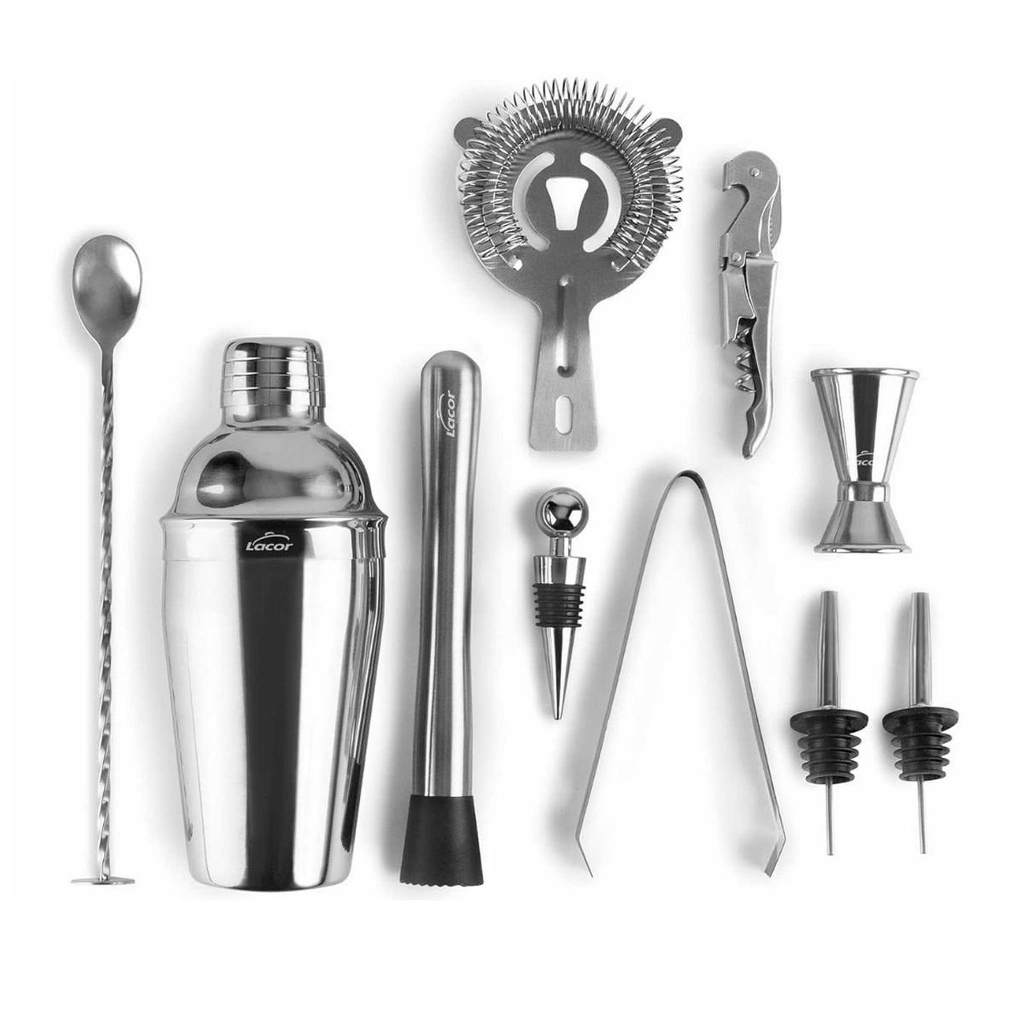 Voir la diapositive 3 : Lacor Set cocktail 10 pièces + support - 62181