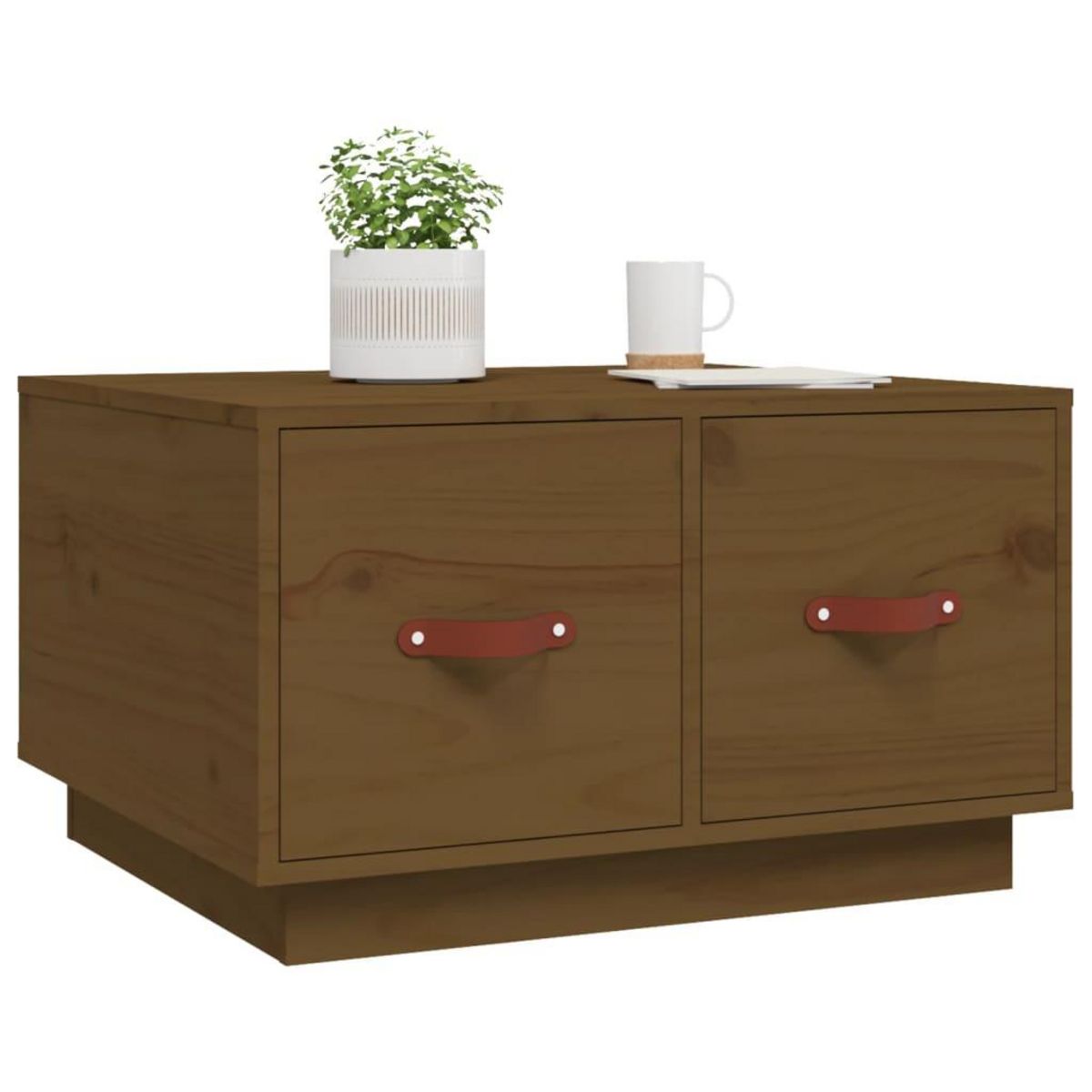 VIDAXL Table basse Marron miel 60x53x35 cm Bois massif de pin