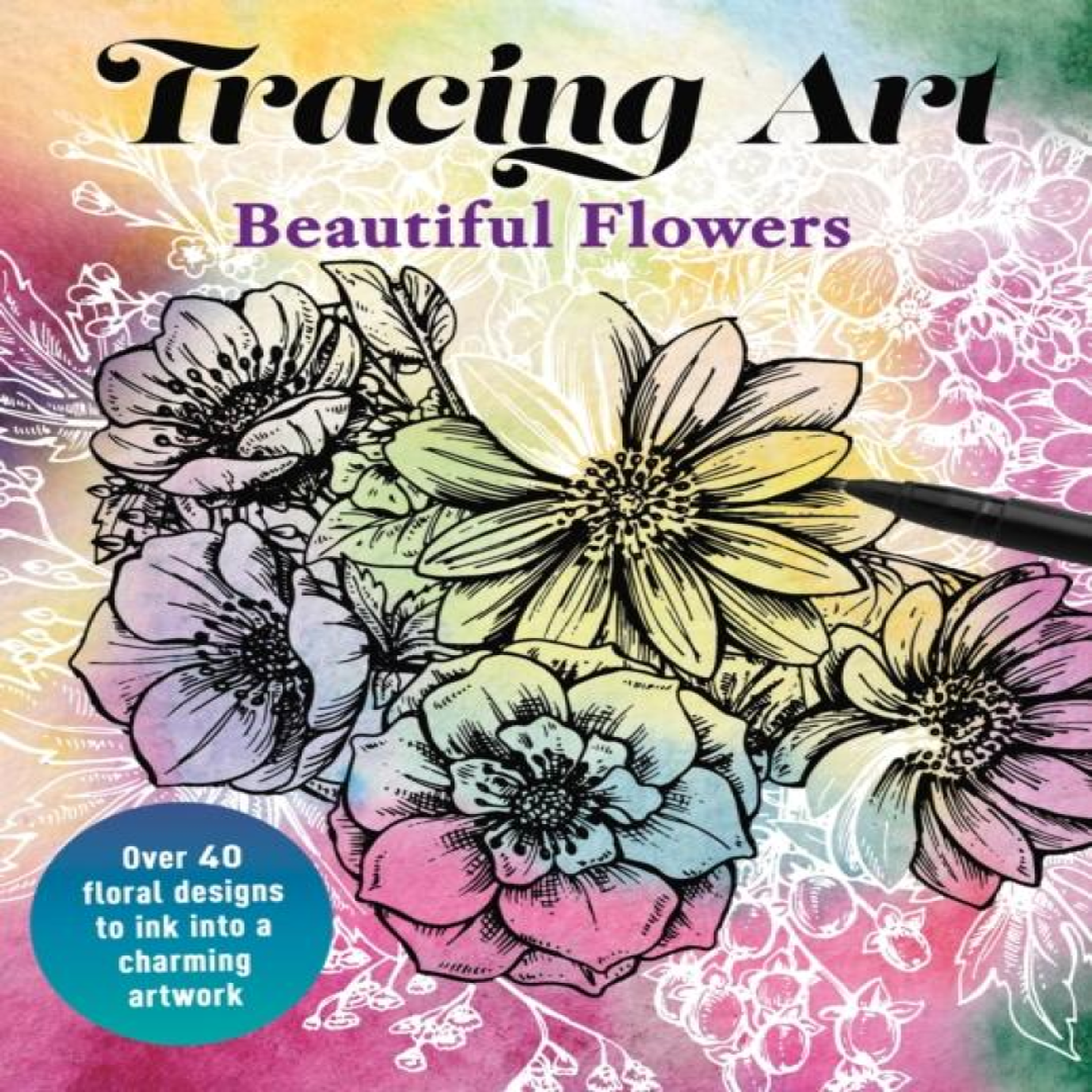 LIVRES Tracing Art: Beautiful Flowers