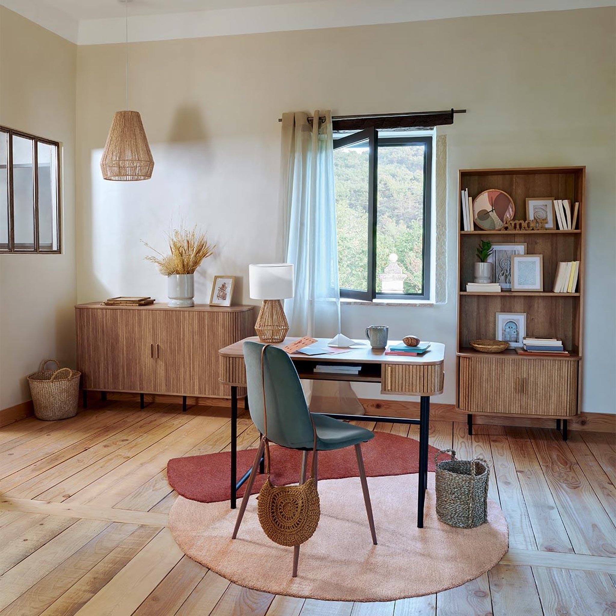 Voir la diapositive 4 : ATMOSPHERA Bibliothèque 3 étagères design  colva  179cm beige