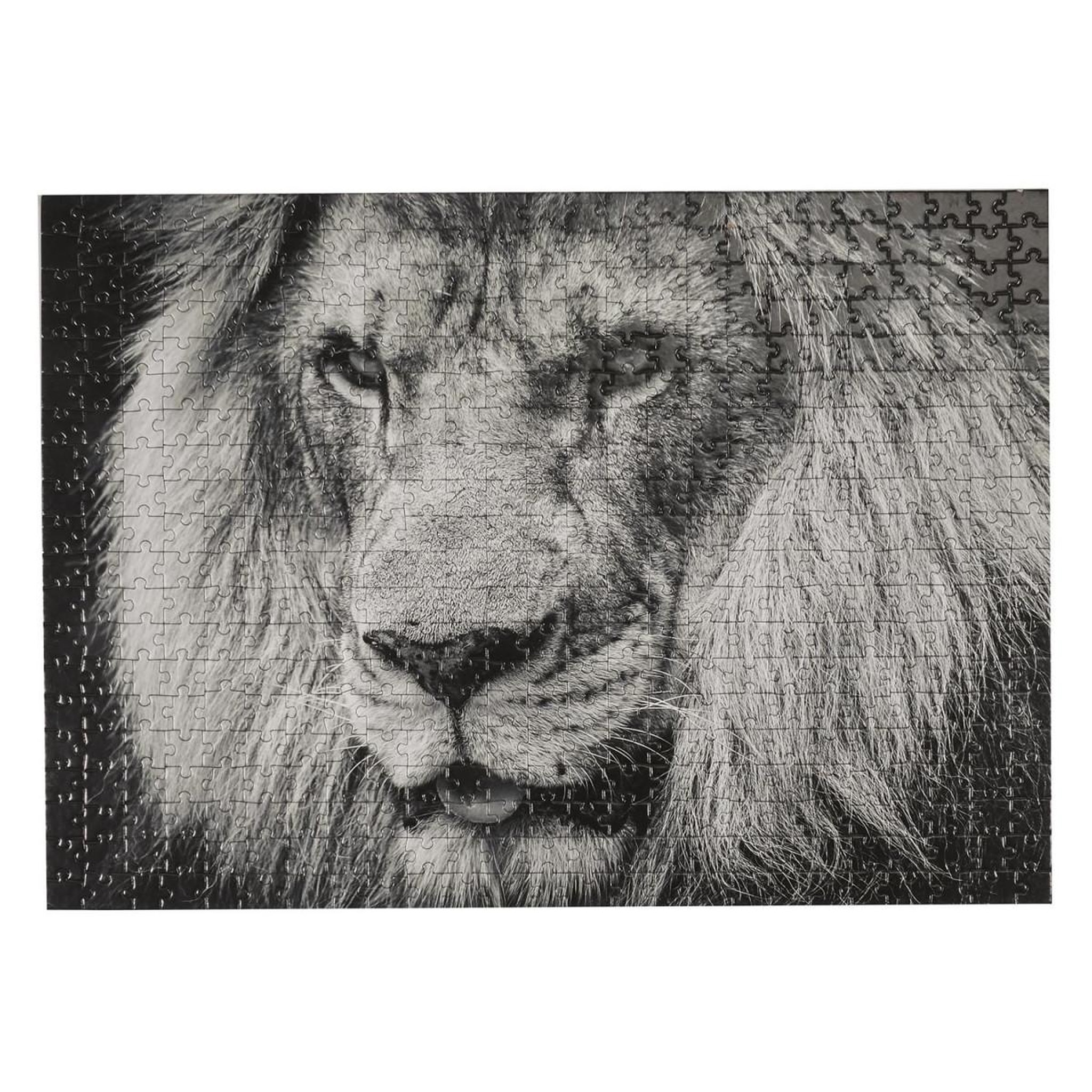 MISTER GADGET Puzzle lion  500 pièces  35x48cm noir & blanc