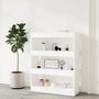 Voir la diapositive 3 : VIDAXL Bibliotheque/Cloison Blanc 80x30x103 cm Bois d'ingenierie