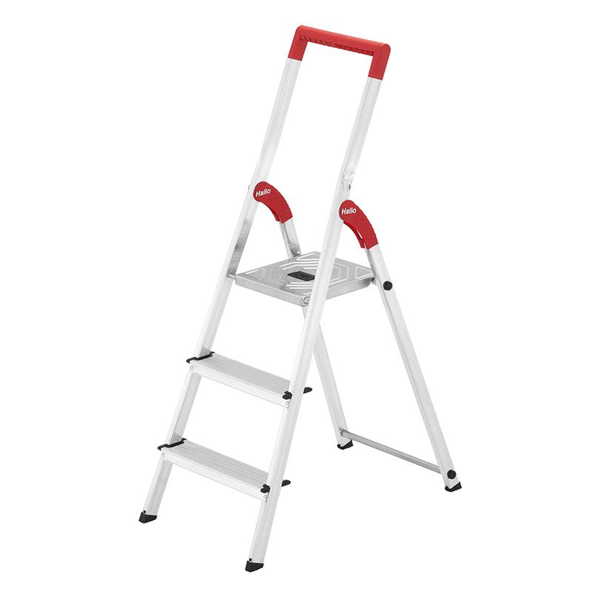 HAILO MS LINE - Escabeau ménager pliable en aluminium 3 marches ultra léger Hailo L50