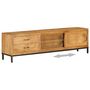 Voir la diapositive 3 : VIDAXL Meuble TV Bois de manguier massif 140 x 30 x 40 cm