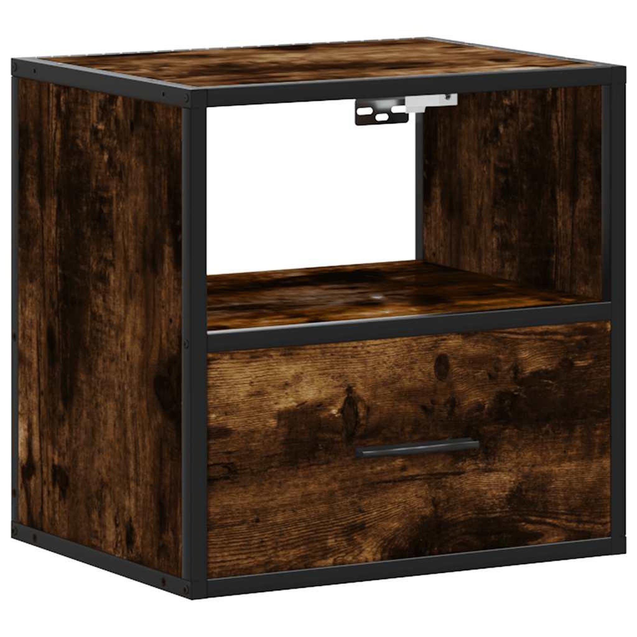 Voir la diapositive 5 : VIDAXL Tables de chevet murales 2 pcs Chene fume 40x31x39,5 cm