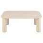 Voir la diapositive 4 : TOILINUX Table basse rectangulaire effet travertin GÖRAN - Beige