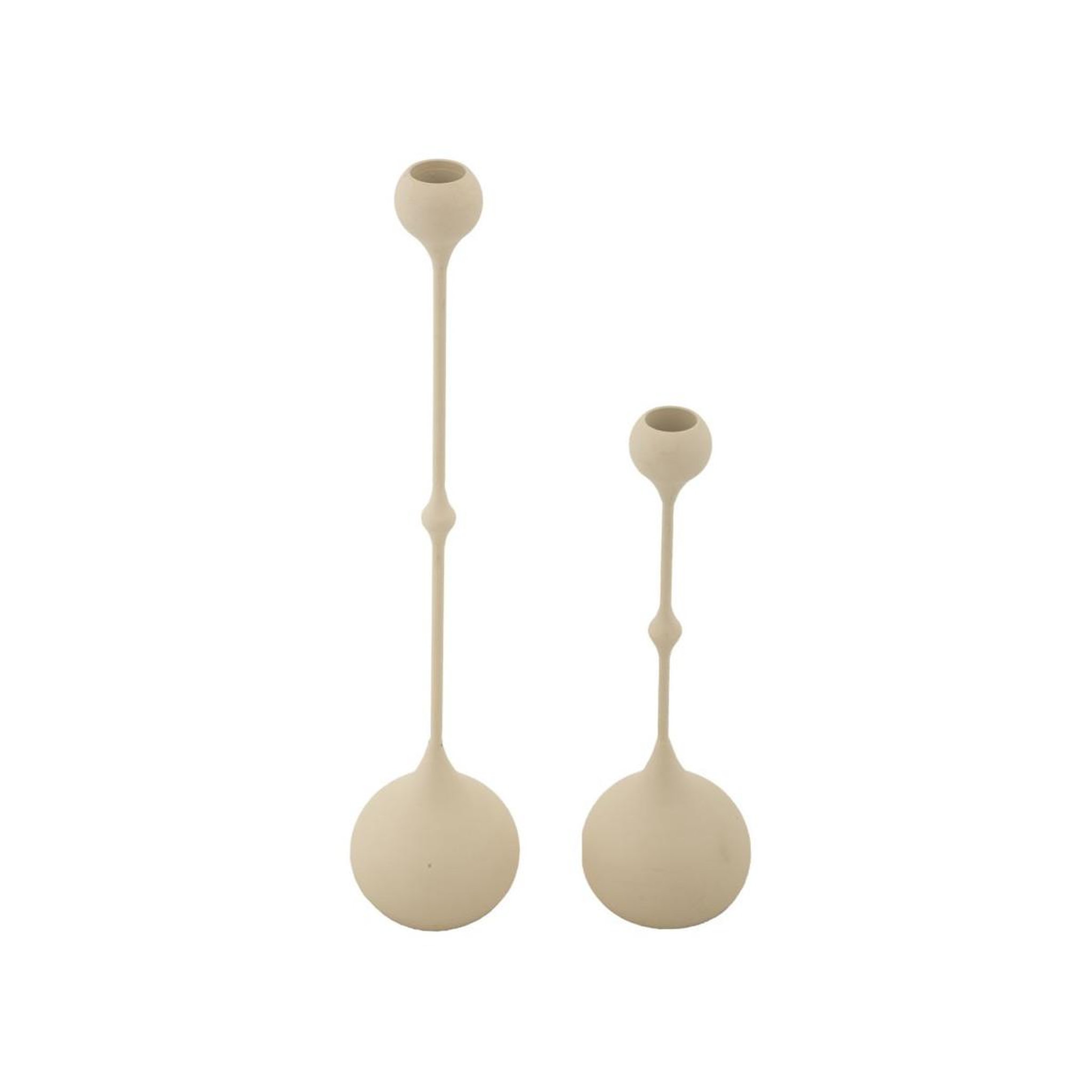 Voir la diapositive 2 : Paris Prix Lot de 2 chandeliers  slimmy  37cm crème