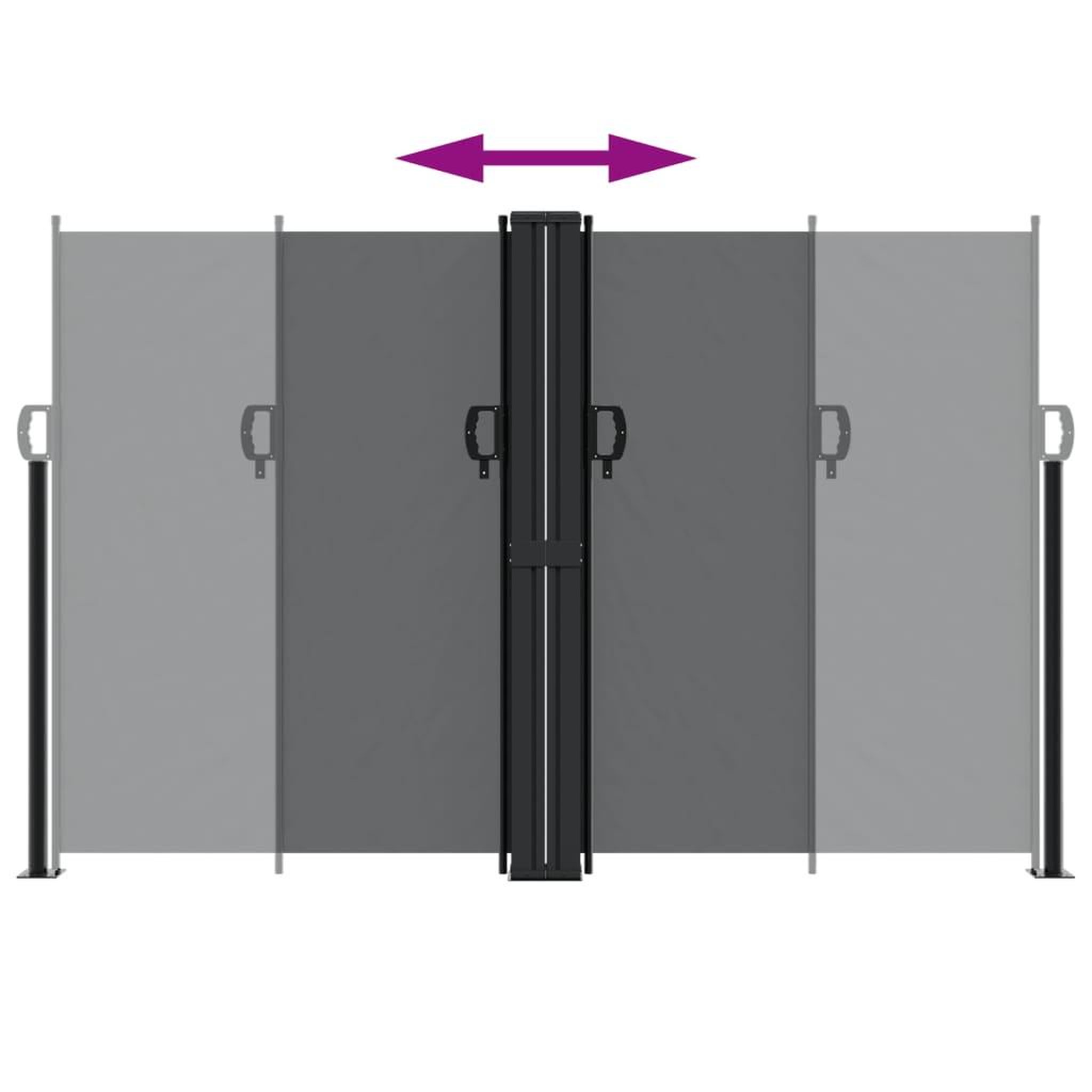 Voir la diapositive 5 : VIDAXL Auvent lateral retractable noir 160x600 cm