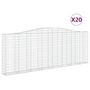 Voir la diapositive 2 : VIDAXL Paniers a gabions arques 20 pcs 400x30x140/160 cm Fer galvanise