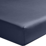 Home collection Drap housse 100%satin de coton 70 fils. Coloris disponibles : Bleu