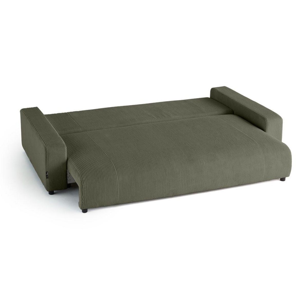 LISA DESIGN Pivoine - canapé droit 3 places - convertible avec coffre - en velours côtelé