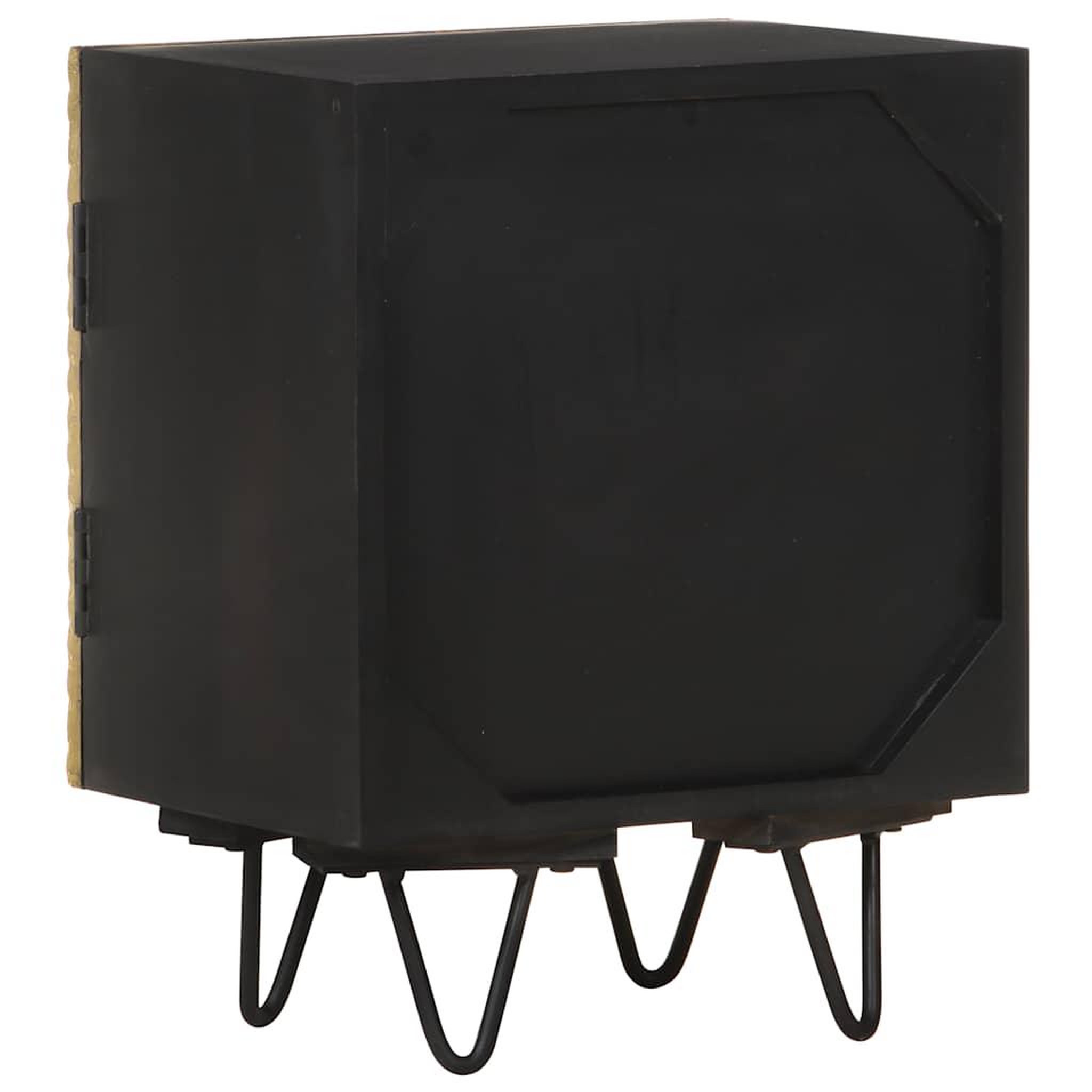Voir la diapositive 3 : VIDAXL Table de chevet avec front en laiton 40x30x50cm manguier massif