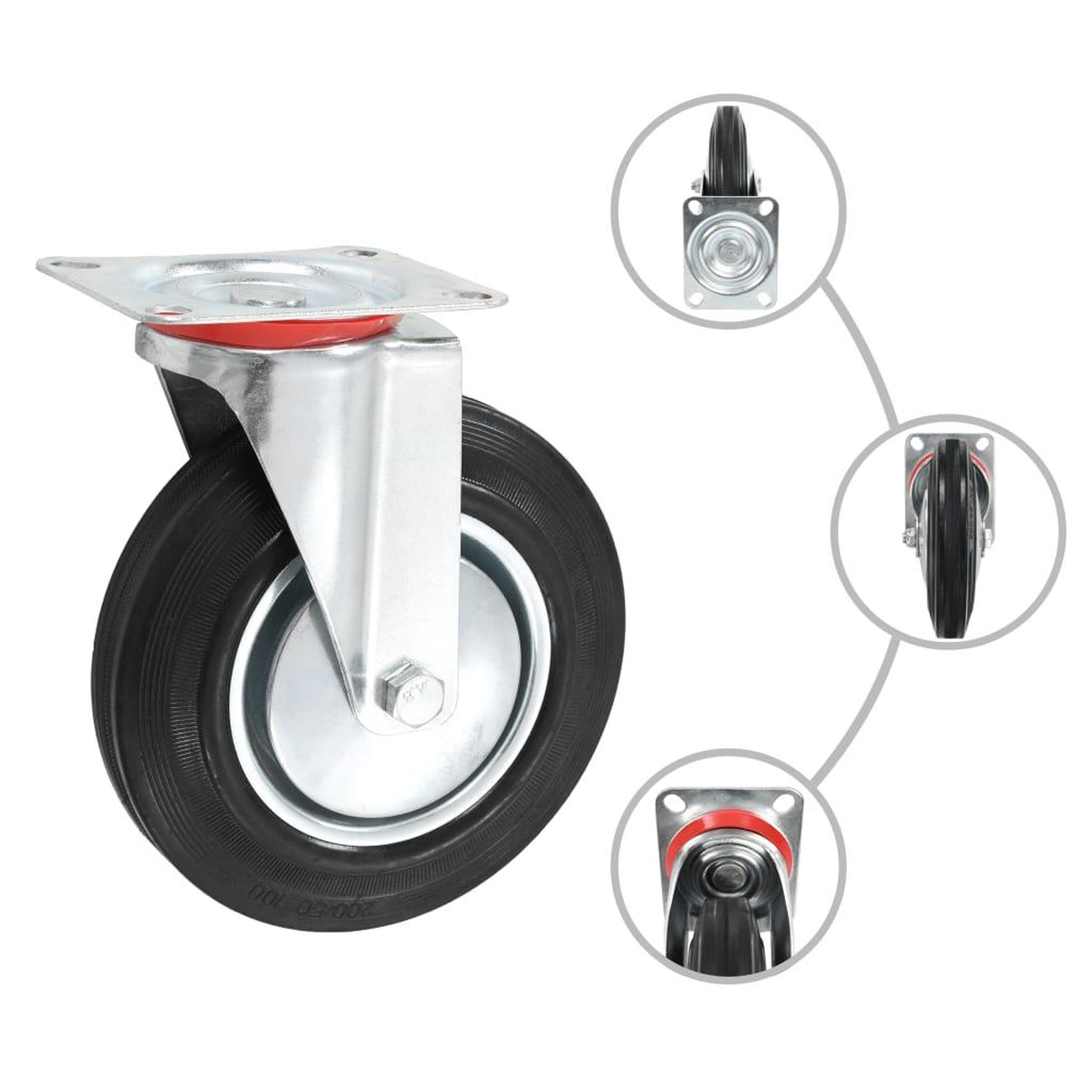 Voir la diapositive 2 : VIDAXL 32 pcs Roulettes pivotantes 200 mm