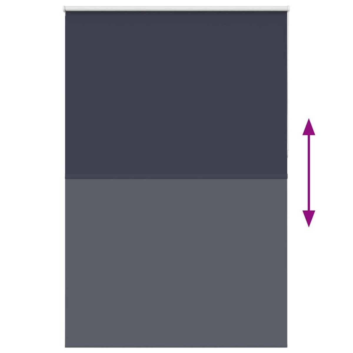 VIDAXL Store enrouleur occultant largeur du tissu 156,6 cm polyester