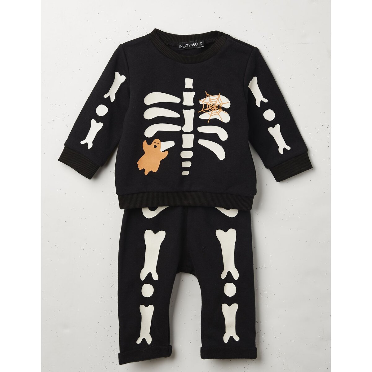 INEXTENSO Ensemble molleton squelette halloween bébé garçon
