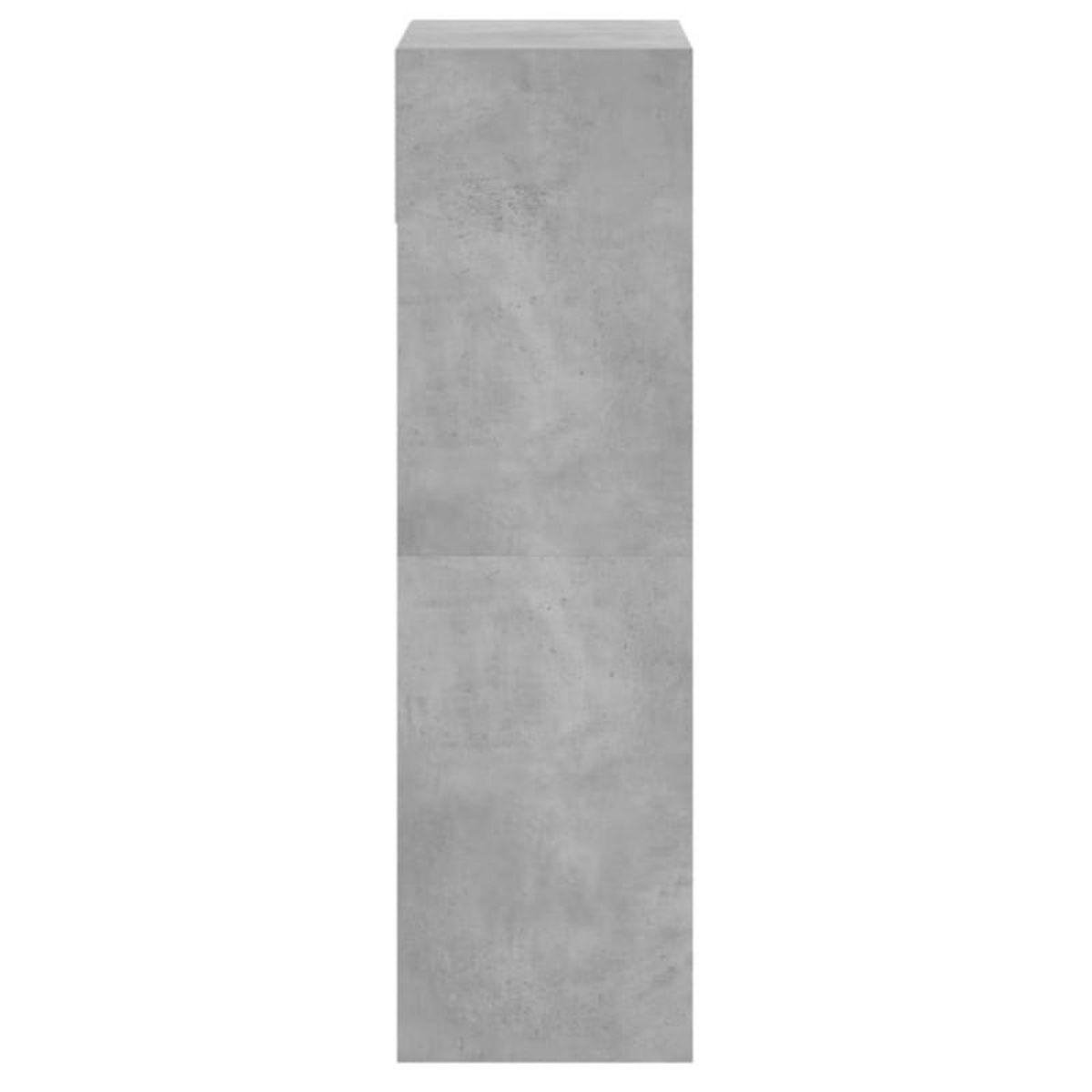 VIDAXL Armoire à chaussures gris béton 60x34x116 cm bois d ingénierie