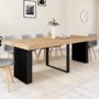 Voir la diapositive 2 : ID MARKET Table console extensible EDEN 10 personnes 235 cm bois et noir
