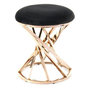 Voir la diapositive 1 : Paris Prix Tabouret Design  Wesley  49cm Noir & Or Rose