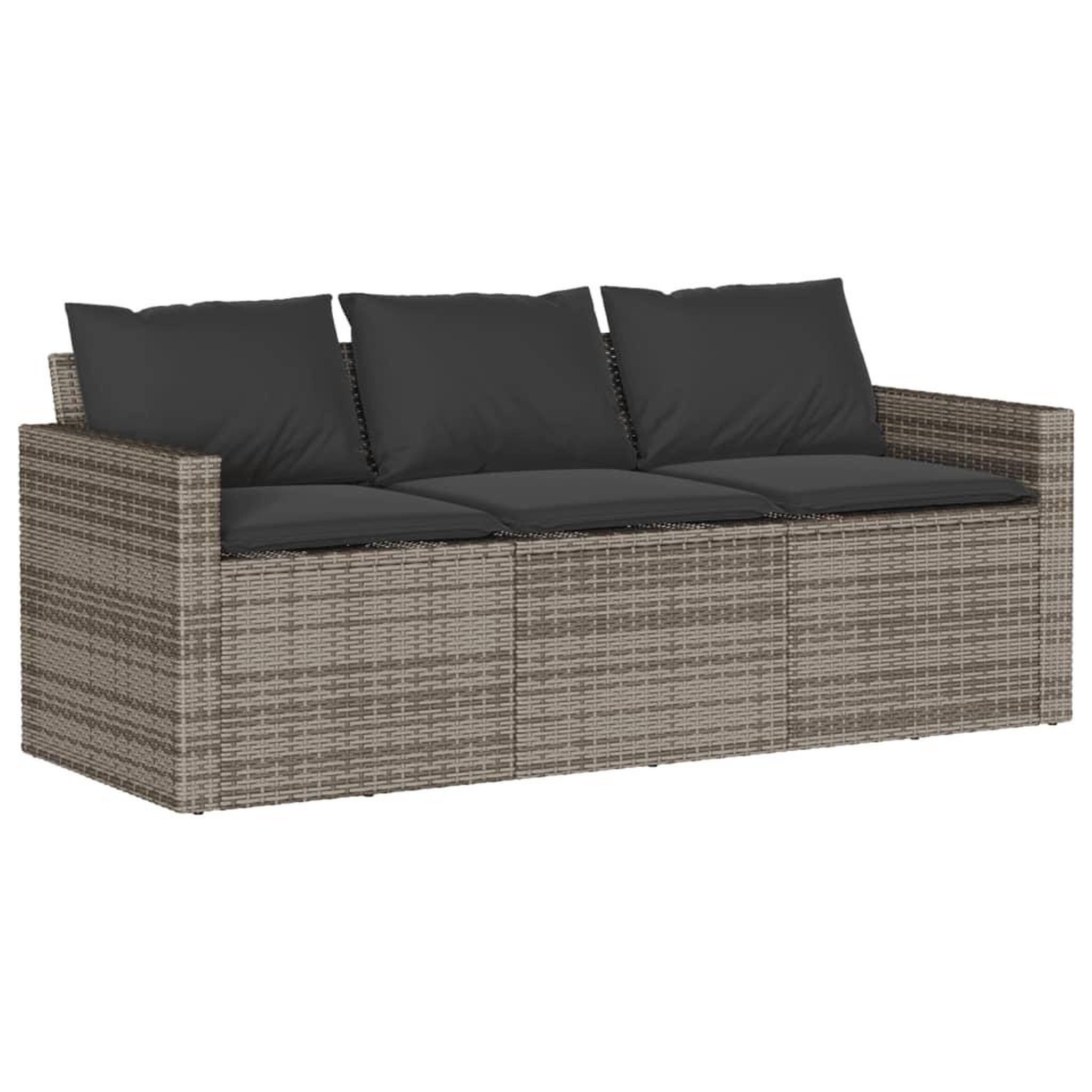 Voir la diapositive 4 : VIDAXL Ensemble a manger de jardin et coussins 2 pcs gris rotin