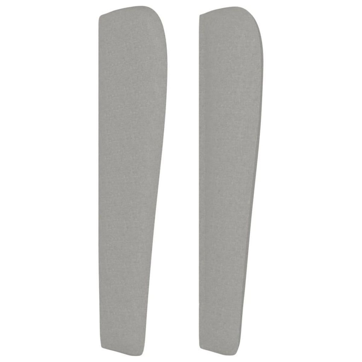 VIDAXL Tete de lit avec oreilles Gris clair 103x23x118/128 cm Tissu