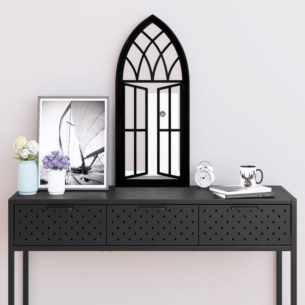VIDAXL Miroir Noir 70x30 cm Fer pour utilisation a l'interieur