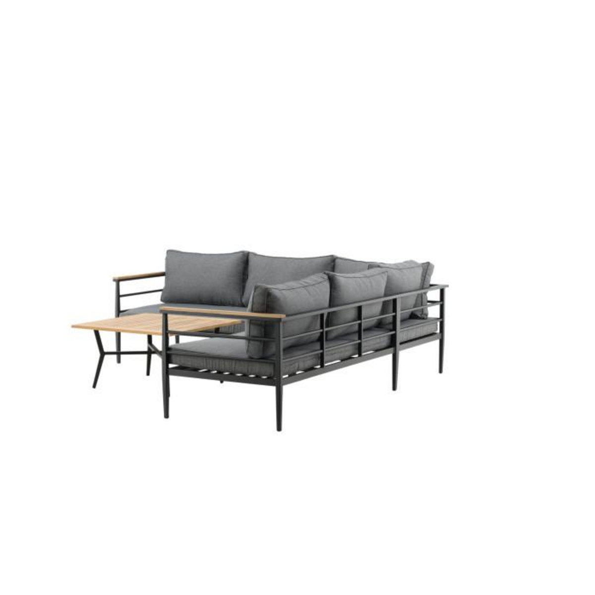 Paris Prix Salon d'Angle de Jardin 5 Places  Mexico  233cm Noir