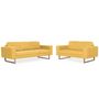 Voir la diapositive 2 : VIDAXL Ensemble de canape 2 pcs tissu jaune