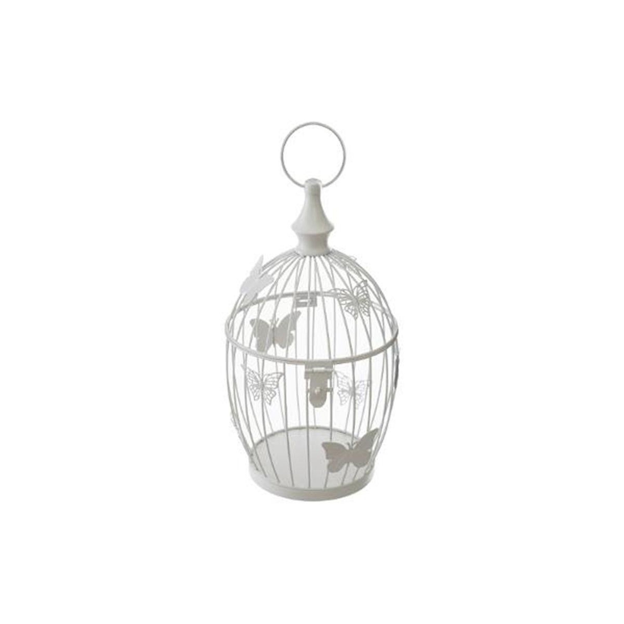 Voir la diapositive 4 : ATMOSPHERA Lot de 2 Cages à Oiseaux Métal  Bird  39cm Blanc