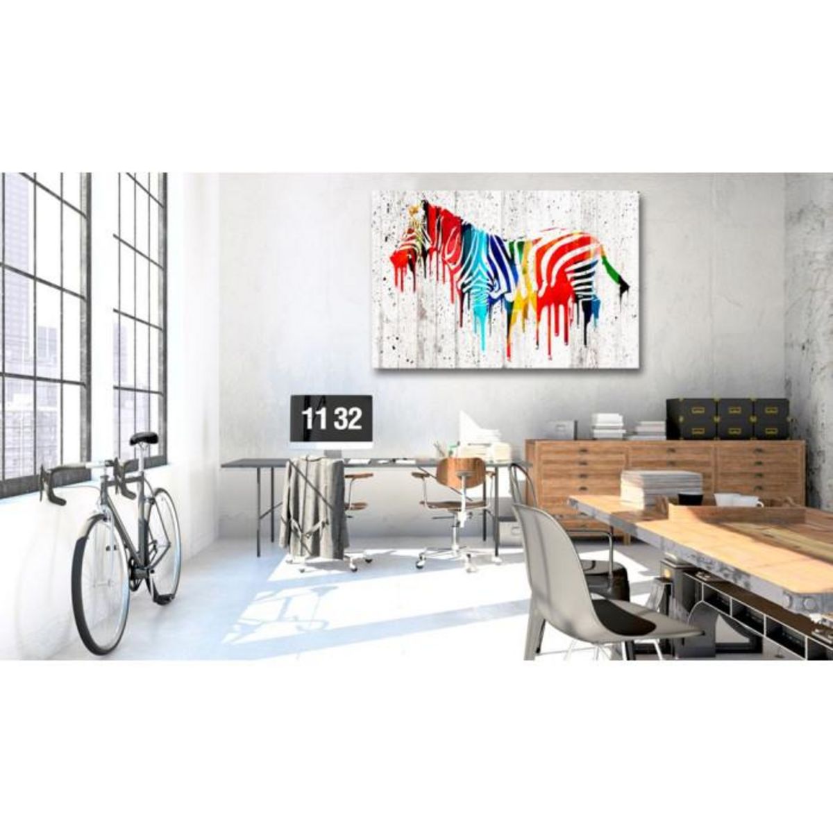 Paris Prix Tableau Imprimé  Zèbre Colorée