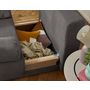 Voir la diapositive 3 : BEST MOBILIER Cristal - fauteuil - convertible avec coffre - en velours texturé