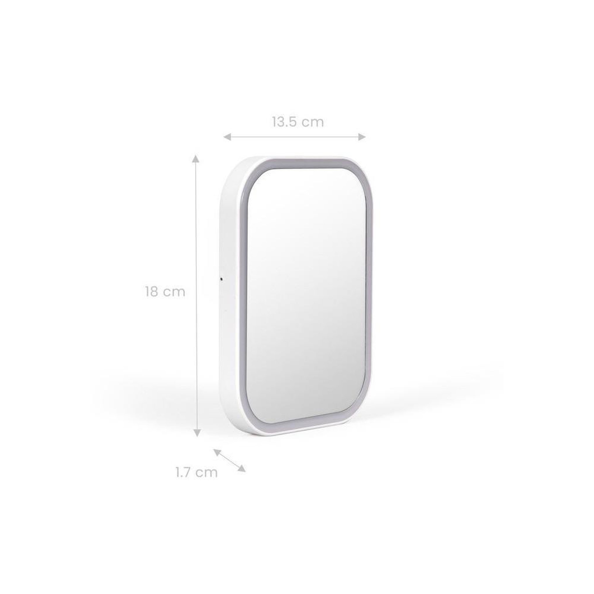Voir la diapositive 4 : LIVOO Miroir maquillage lumineux led rechargeable livoo dos224w, intensité réglable, inclinaison jusqu'à 90°, usage sans fil, cadre blanc