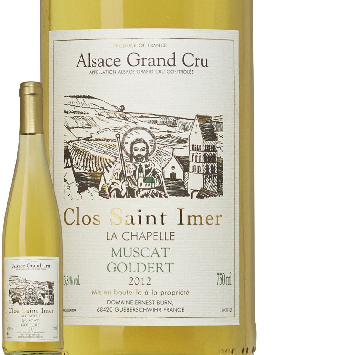 AOP Alsace Muscat La Chapelle Clos Saint-Imer grand cru blanc 2012 75cl