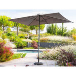 HESPERIDE Parasol droit rectangulaire Loompa Ardoise - 3 x 2 m - Hespéride
