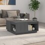 Voir la diapositive 1 : VIDAXL Table basse Gris 80x81x36,5 cm Bois massif de pin