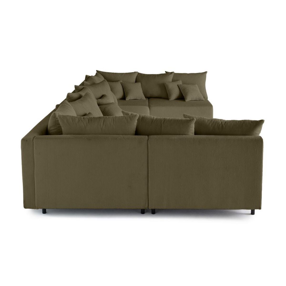 LISA DESIGN Edinburg - canapé modulable panoramique 6 places - en velours côtelé