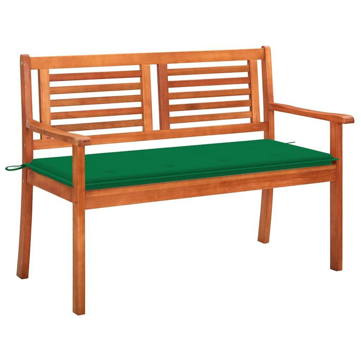 VIDAXL Banc de jardin 2 places avec coussin 120 cm Bois d'eucalyptus