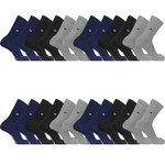 PIERRE CARDIN Lot de 12 Paires de chaussettes de ville unies modèle PC 00399. Coloris disponibles : Gris
