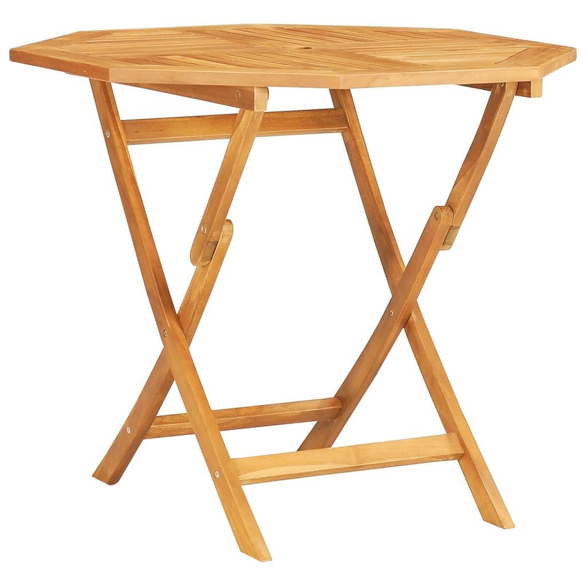 Voir la diapositive 2 : VIDAXL Table pliable de jardin 85x85x76 cm Bois de teck solide